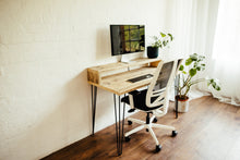  Hairpin desk with monitor riser
