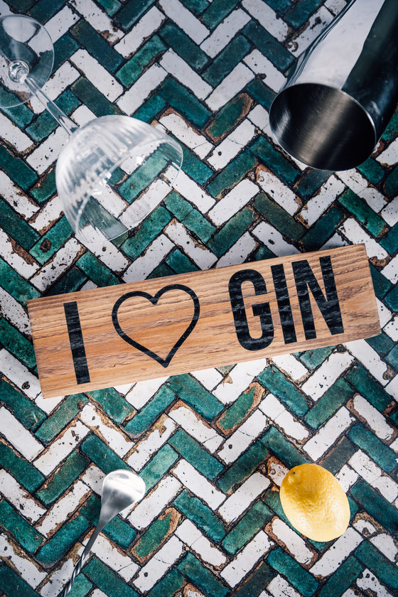 I Love Gin - Small Sign